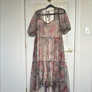 H&M Floral Sheer Dress XL